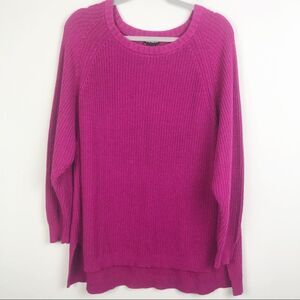EXPRESS | Magenta Pink Crewneck Tunic Length Sweater Women’s Size Medium